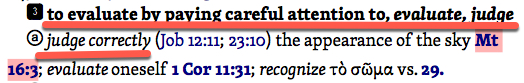 Matthew 16:3 Judge correctly